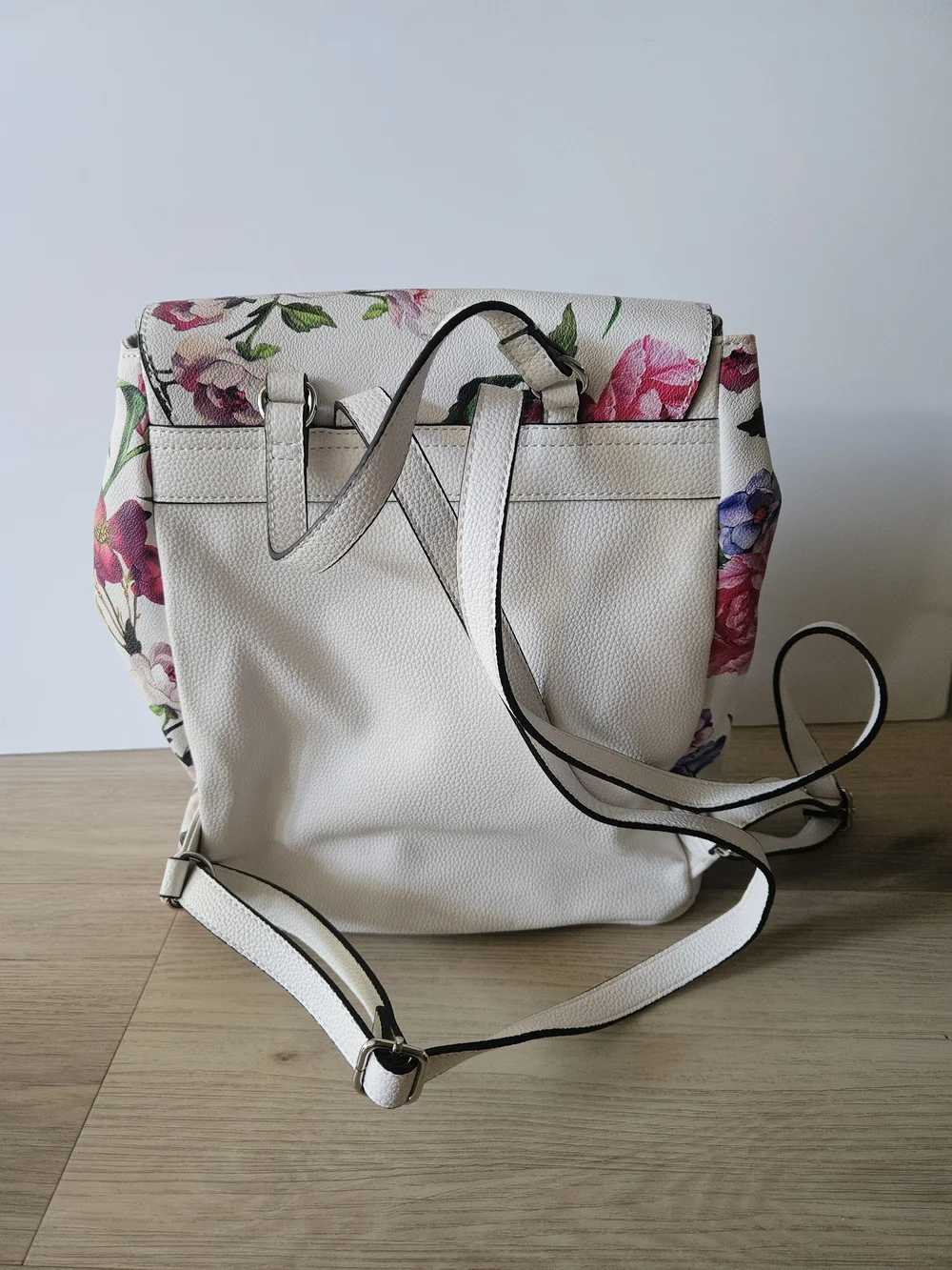 Floral Faux Leather Backpack Boho Romantic Fairy